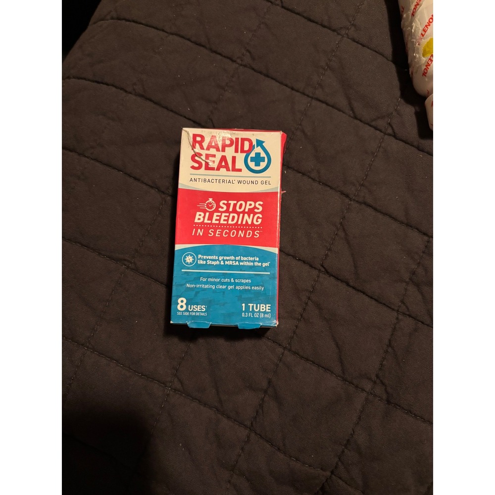 Rapid Seal Antibacterial Wound Gel Stops Bleeding in Seconds 1 Tube 0.3‎ Fl Oz